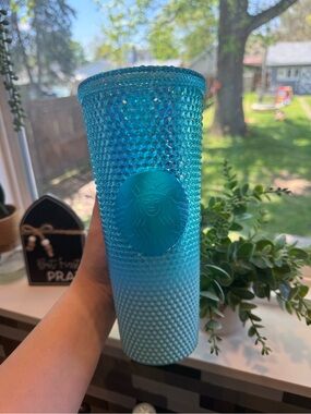 Starbucks Turquoise Studded Ombre Tumbler